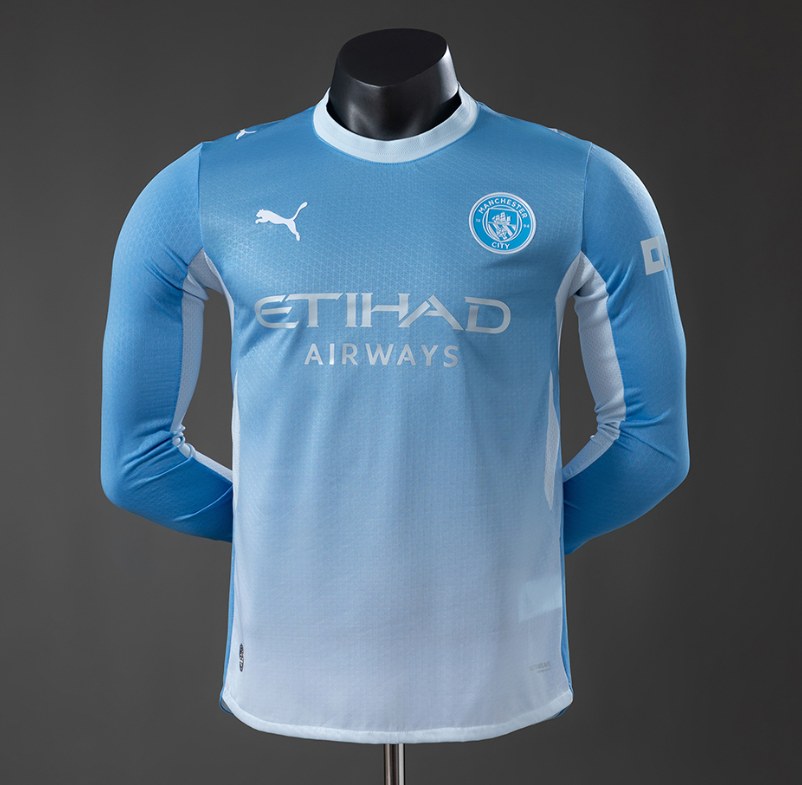 Manchester City 25/26 Home Long Sleeve — Player Version