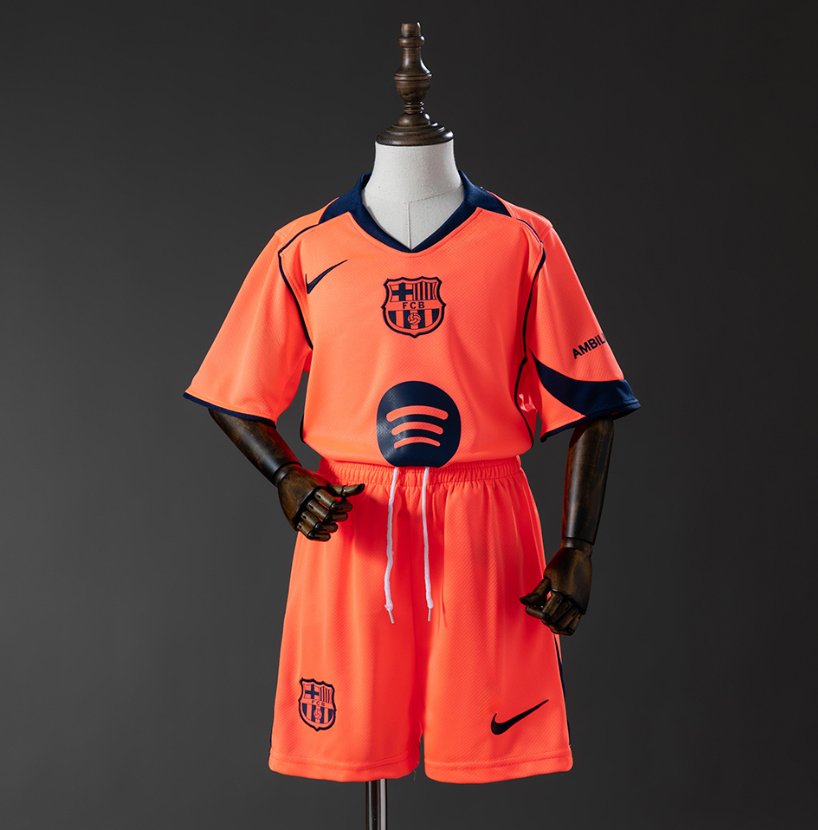 FC Barcelona 2024/25 Away Orange - Kids Kit