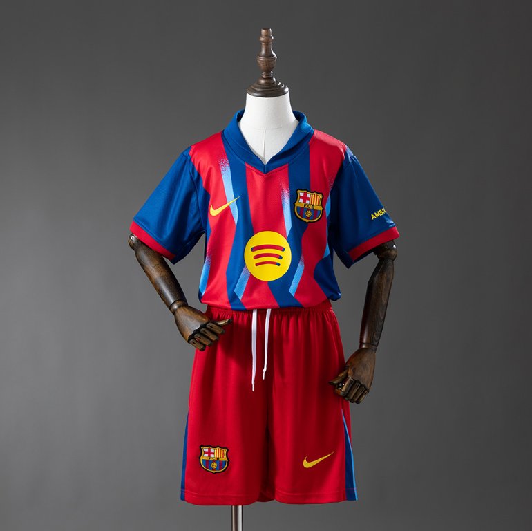FC Barcelona 2024/25 Fourth Red/Navy - Kids Kit