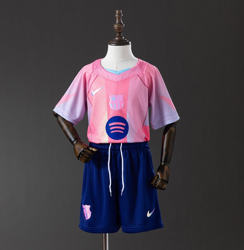 FC Barcelona 2024/25 Pre-Match Pink - Kids Kit