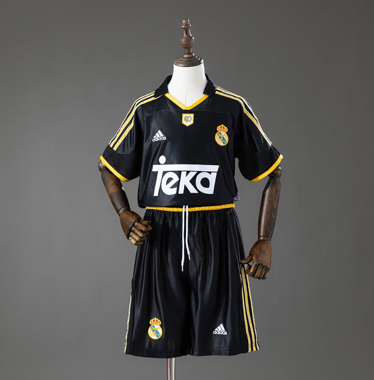 Real Madrid 1998/99 Away Black - Kids Kit